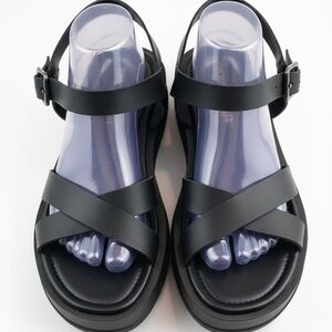 Crown Vintage Black Strappy Sandals 9.5M